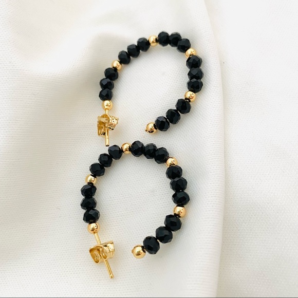 Beaded Hoop Earrings - Picture 7 of 7